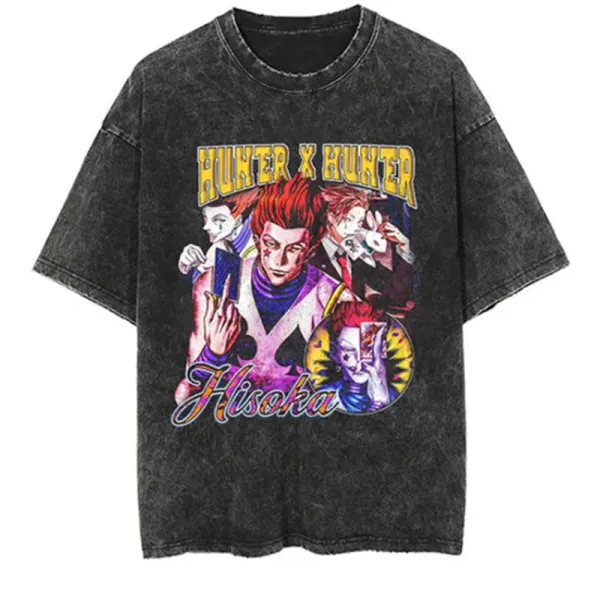 Design Hunter x Hunter Hisoka Acid Wash T-Shirt T-Shirts - 1