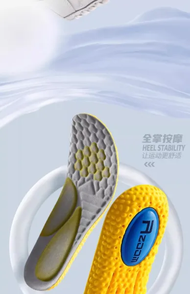 Design Air Cushion Shock Absorption Insoles Yellow Shoes - 14