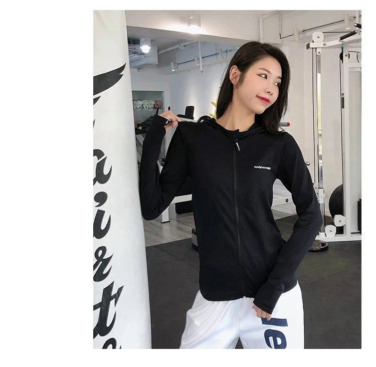 HAN HANDAH Zip-Up Training Jacket Black Outerwear - 21