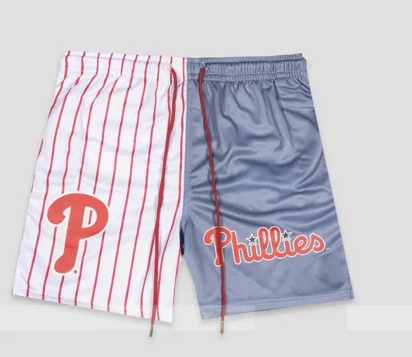 Los Angeles Dodgers Split-Design Mesh Shorts Gray and Royal Blue - 6