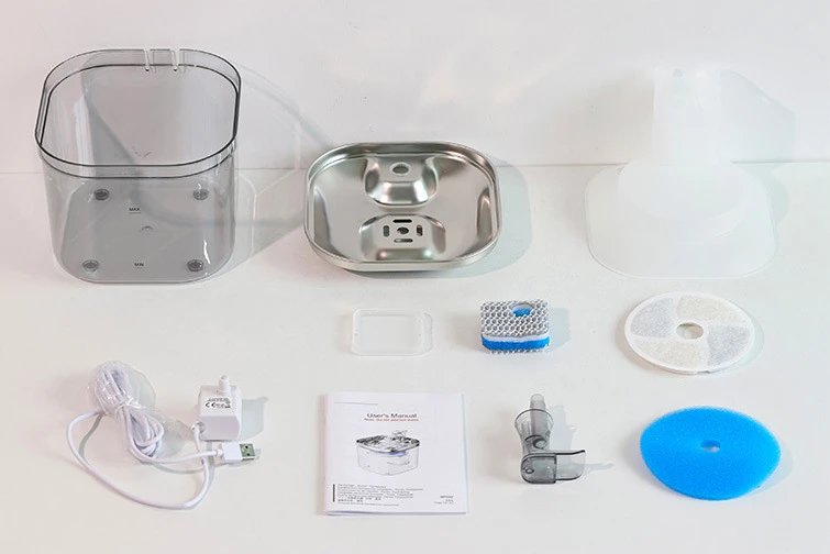 Design 304 Stainless Steel Pet Water Fountain USB Edition Electronics - 3