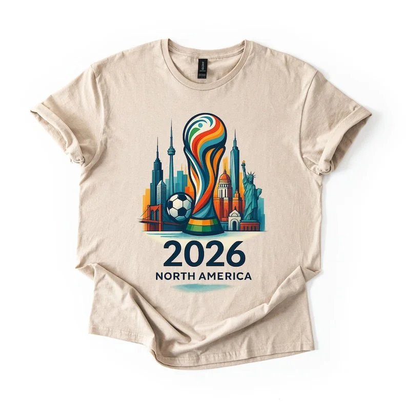 Design 2026 FIFA World Cup North America T-Shirt Blue - 7