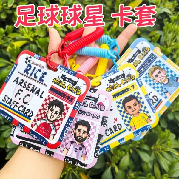 Design Al-Nassr FC Cristiano Ronaldo Staff Meal Card Keychain Yellow Accessories - 2