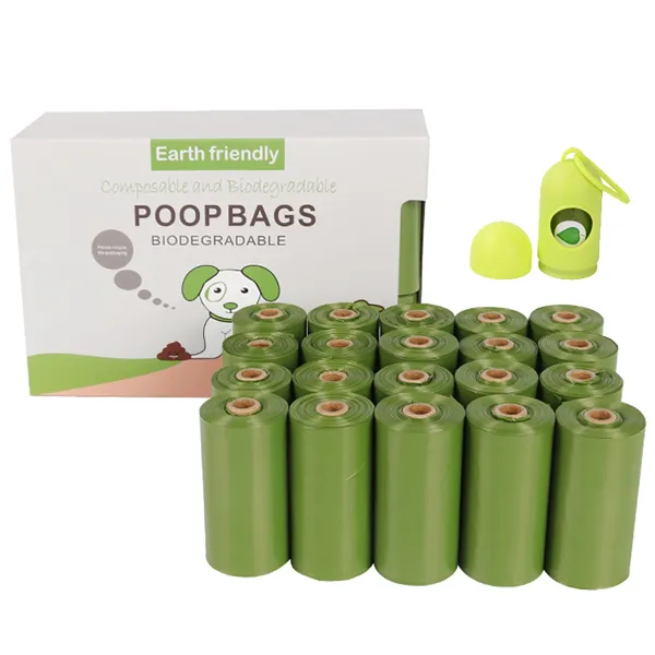 Design Poop Bags 360 Count Green Biodegradable Dog Waste Bags with Dispenser Bags - 16