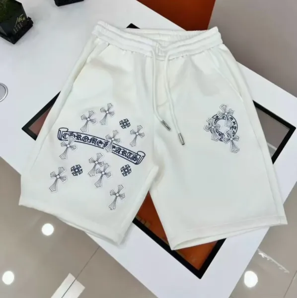 Chrome Hearts Cross Embroidery Black Sweatshorts Shorts - 3