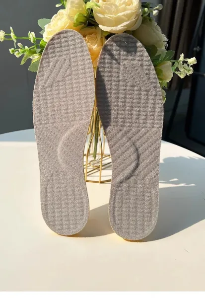 Design Orthotic Insole for O / X Leg and Foot Pronation Correction Gray Yellow Shoes - 15