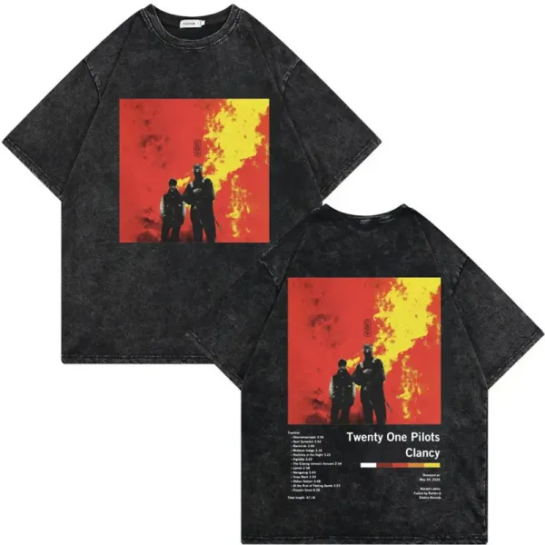 Design Twenty One Pilots Clancy Album Art T-Shirt Black T-Shirts - 1