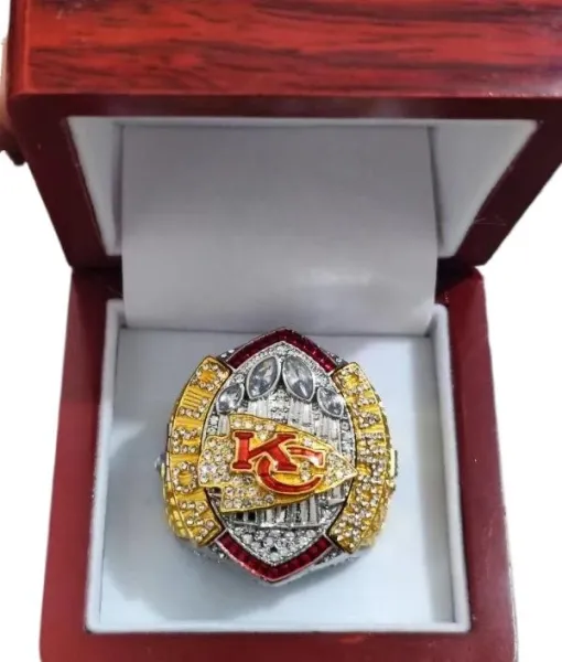 Design Kansas City Chiefs Super Bowl Championship Ring Replica Gold Red Silver Jewelry - 1