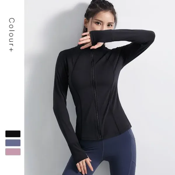 Design Colour+ Zip-Up Performance Top Black Activewear - 1