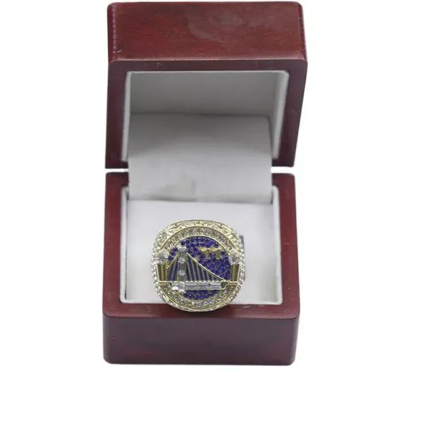 Golden State Warriors Championship Ring Blue and Gold Jewelry Ring - 1