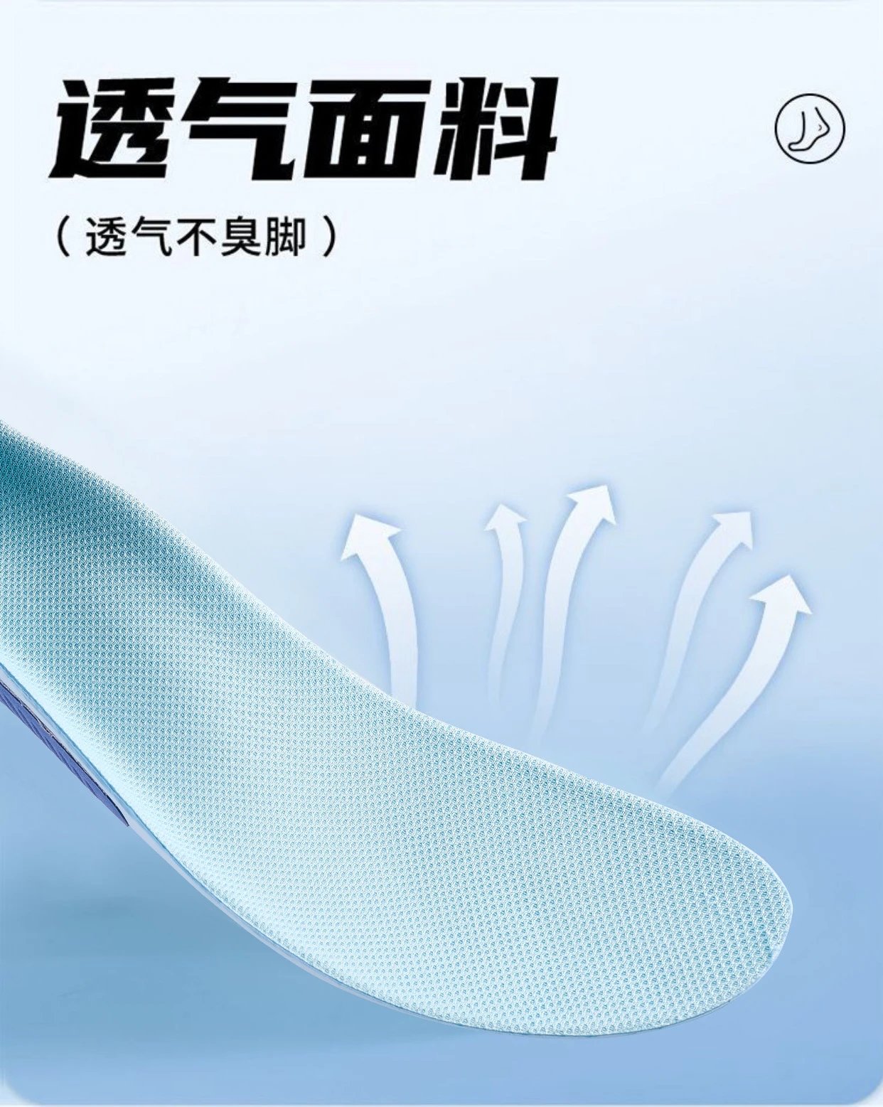 Design Sports Insoles Blue Green Arch Support Insoles Shoes - 10