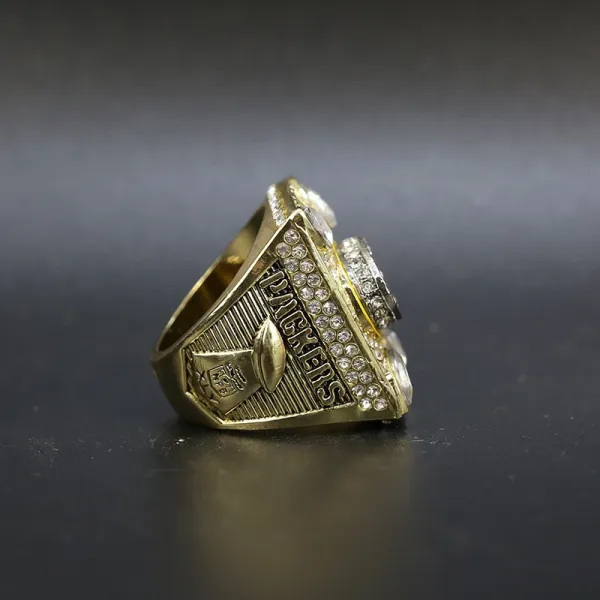 Design Green Bay Packers World Champions Ring Gold Green Crystal Jewelry - 3