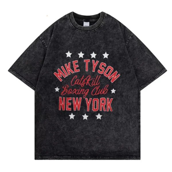 Design Mike Tyson Catskill Boxing Club New York Graphic T-Shirt Black T-Shirts - 1