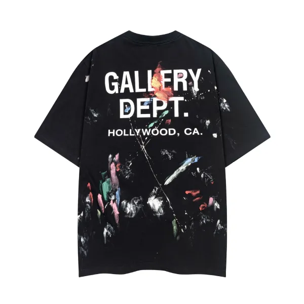 Gallery Dept. Paint Splatter Graphic T-Shirt Black - 1