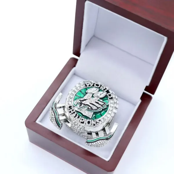 Design Philadelphia Eagles Super Bowl LII Championship Ring Hurts Edition Silver Green Black Ring Jewelry - 3