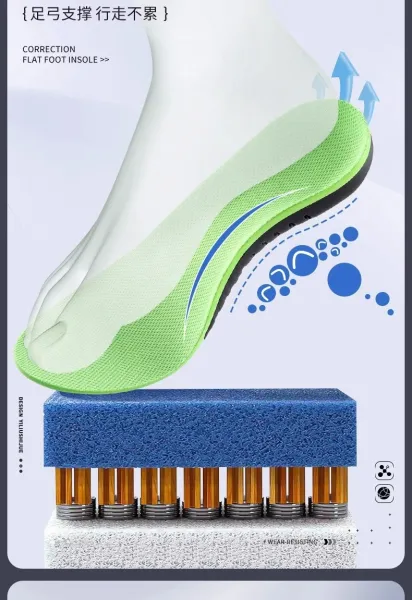 Design RECTIFIES Green Orthotic Insole with Arch Support Shoes - 7