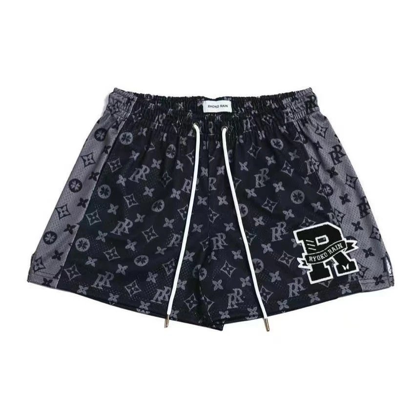 Louis Vuitton Monogram Repeat Print Basketball Shorts Black / White - 4