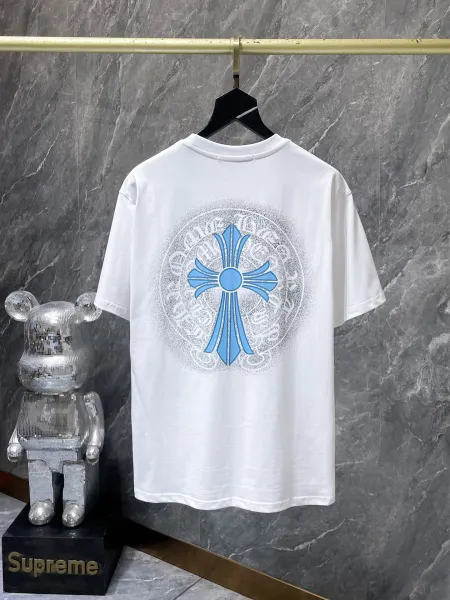 Chrome Hearts Floral Cross Logo White T-Shirt - 11