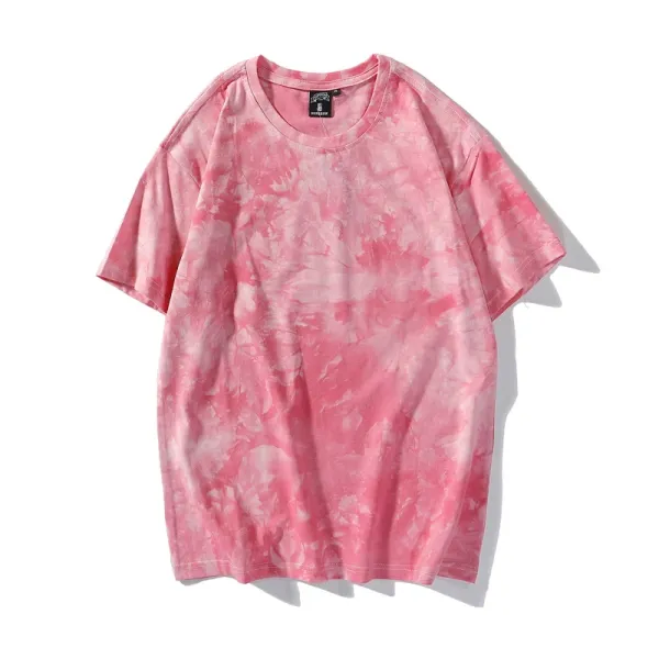 Design Tie-Dye Pink Oversized T-Shirt - 1