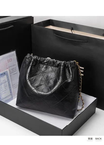 Chanel Drawstring Tote Bag and Pouch in Beige with Gold Hardware Handbags - 21
