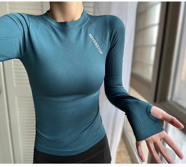 Design Long-Sleeve Mock Neck Base Layer Top in Lilac - 14