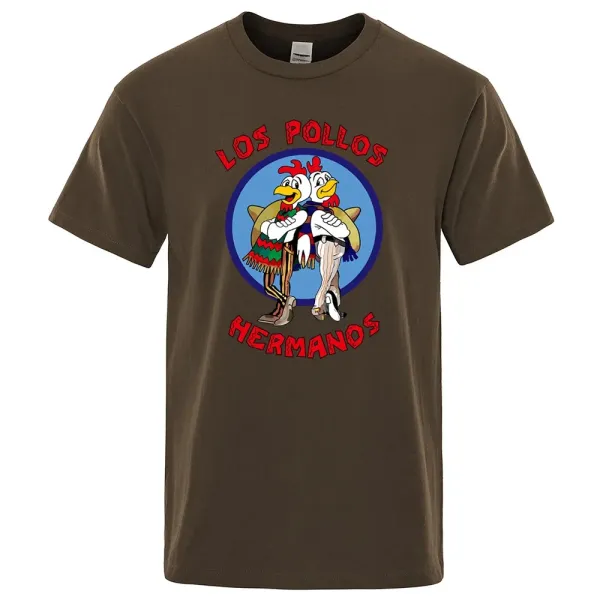 Design Los Pollos Hermanos Graphic T-Shirt Navy T-Shirts - 9