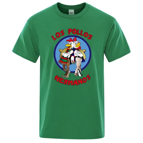 Design Los Pollos Hermanos Graphic T-Shirt Navy T-Shirts - 7