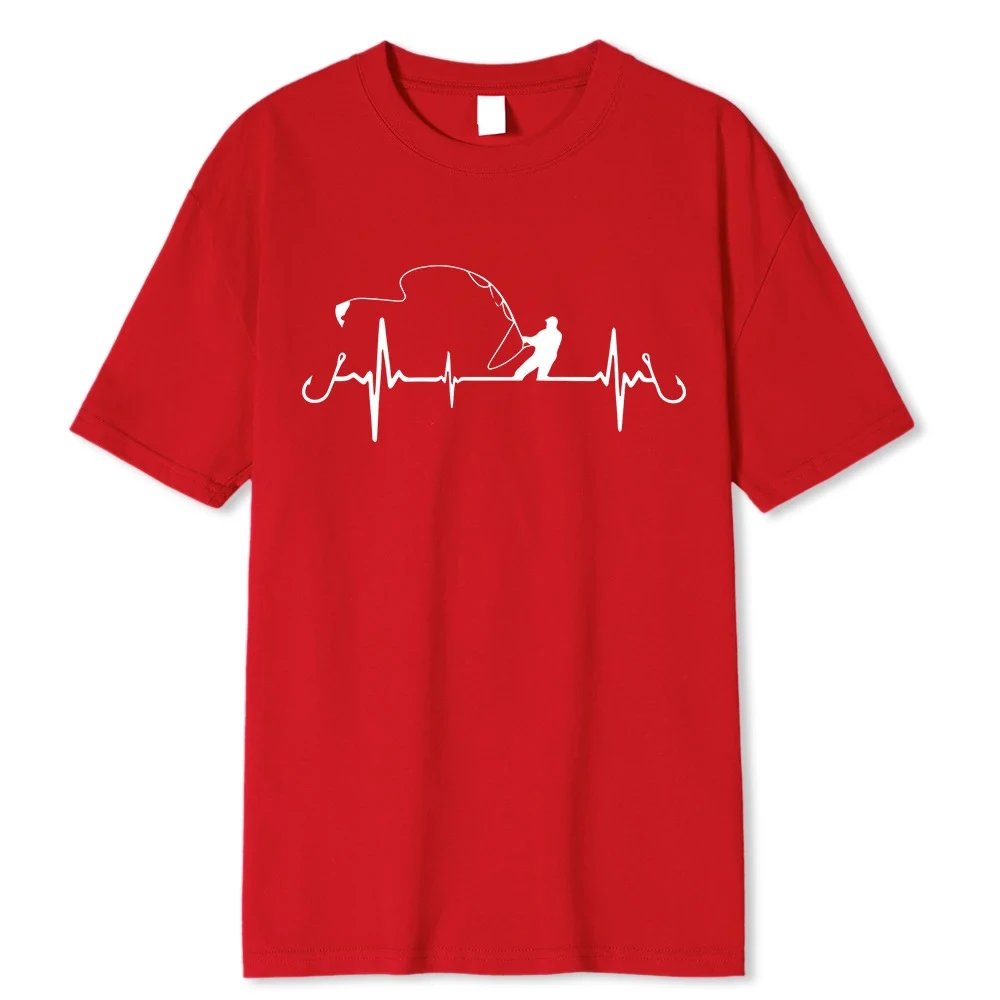 Design Fishing Heartbeat T-Shirt Black - 5