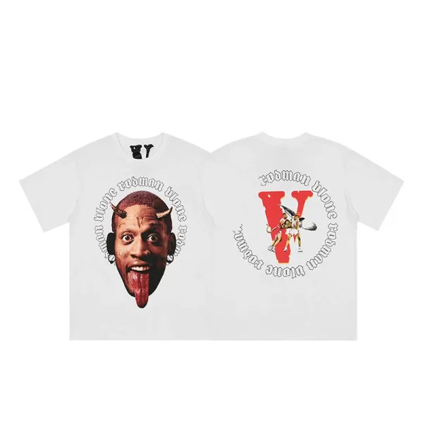 Vlone x Rodman Devil Face White T-Shirt - 1