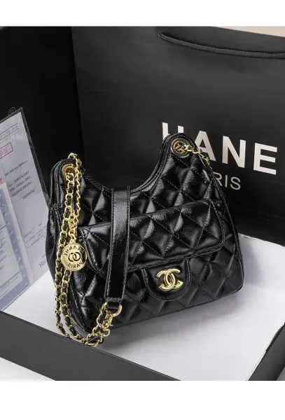 Chanel 22 Bag Burgundy Quilted Lambskin Chain Shoulder Bag - 16