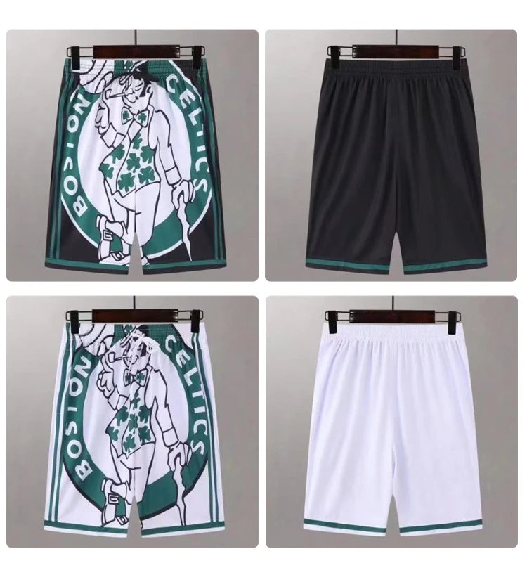 Miami Heat Basketball Shorts Black Red Orange - 18