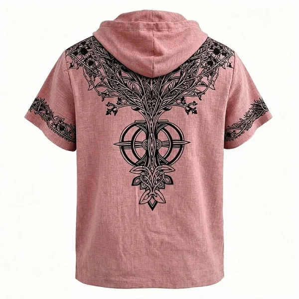 Design Tree of Life Hooded Tee Army Green Hoodie - 19