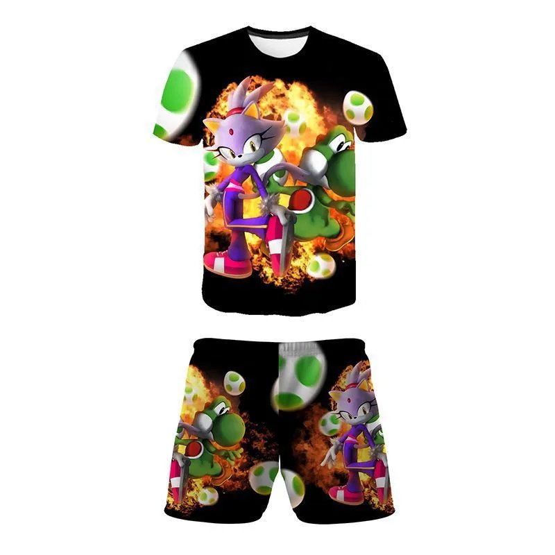 Design Gruffalo x The Gruffalo T-Shirt and Shorts Set Beige / Green Kids Sleepwear - 12