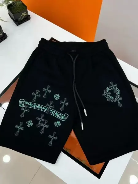 Chrome Hearts Cross Embroidery Black Sweatshorts Shorts - 4