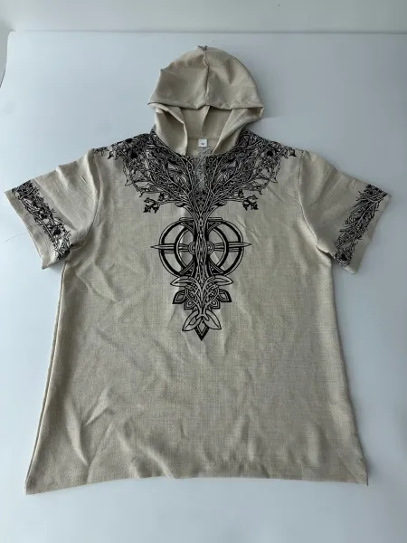 Design Tree of Life Hooded Tee Army Green Hoodie - 53