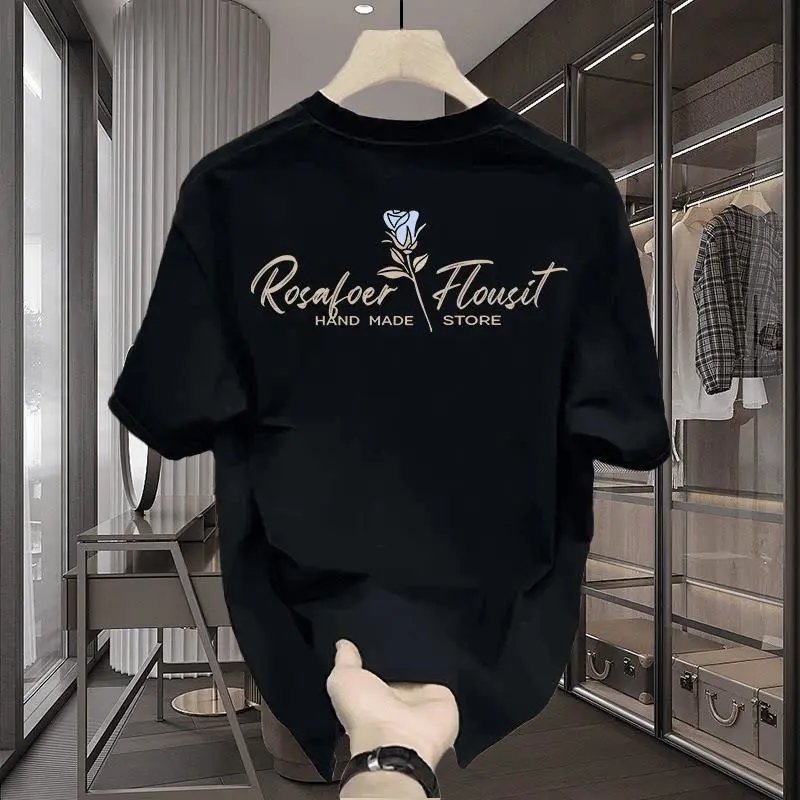 Design Rosaofer Flousit Hand Made Store Black Graphic T-Shirt T-Shirts - 2
