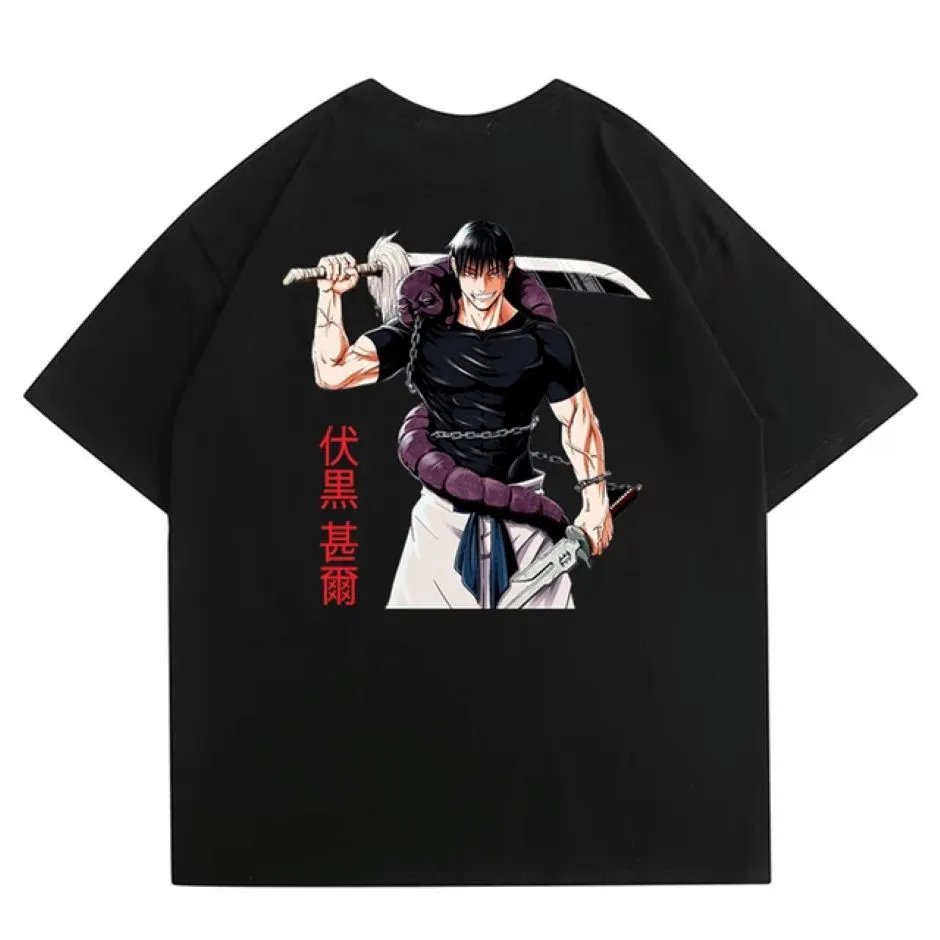 Design Jujutsu Kaisen Gojo Satoru Graphic Print White T-Shirt - 3