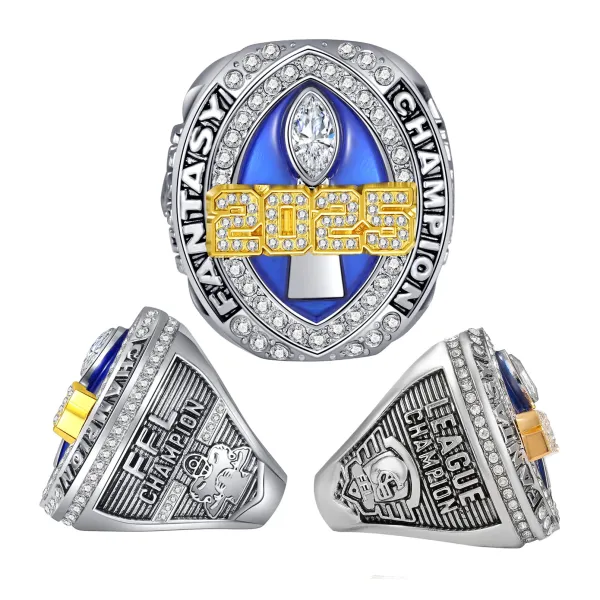 Design Fantasy Champion 2025 Ring Blue and Gold Jewelry - 2