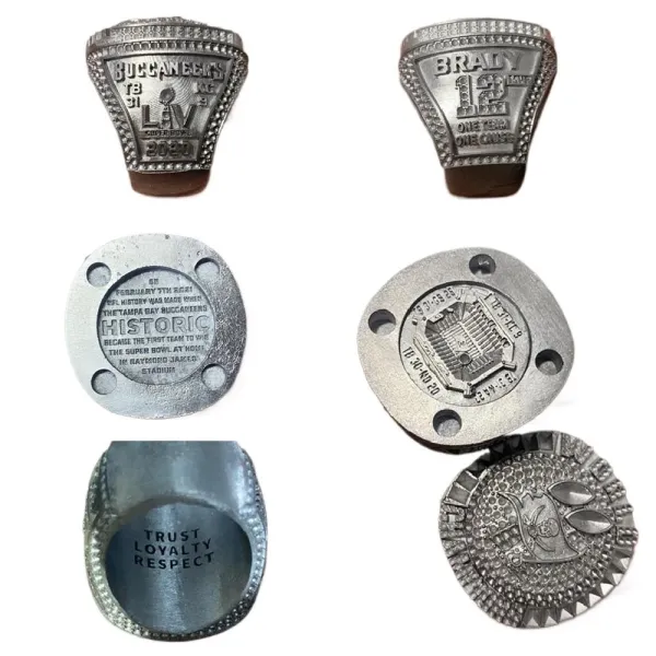 Design Tampa Bay Buccaneers Super Bowl Championship Ring Replica Gold and Crystal Jewelry - 9