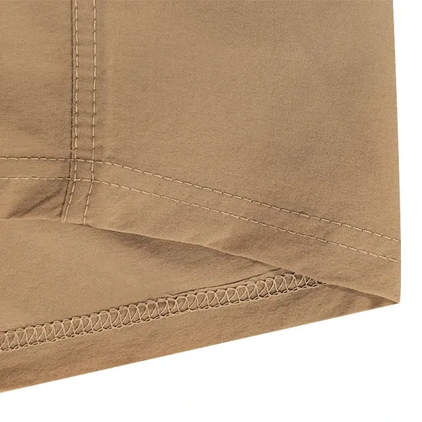 Design Drawstring Waist Shorts Beige Shorts - 41