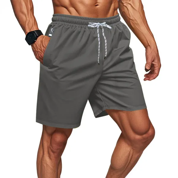 Design Drawstring Waist Shorts Beige Shorts - 46