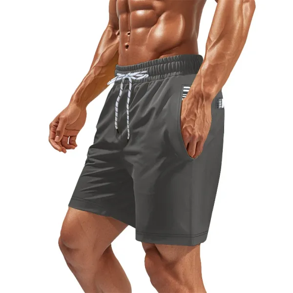 Design Drawstring Waist Shorts Beige Shorts - 47