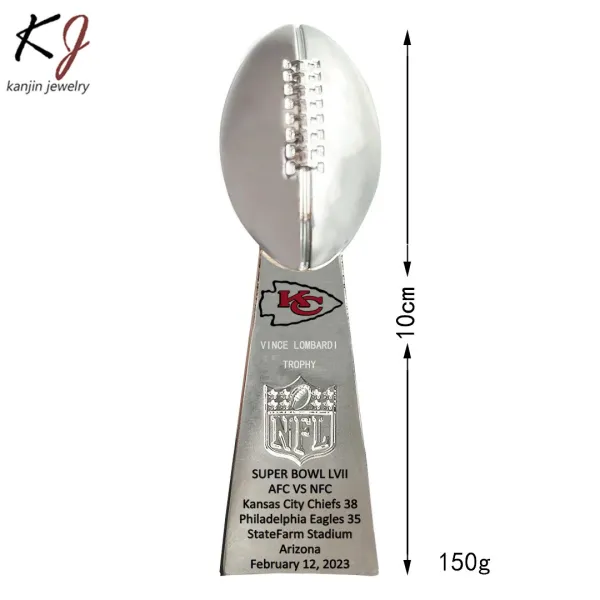 Design Kansas City Chiefs Super Bowl Trophy Replicas and Championship Rings Jewelry Set Jewelry - 5