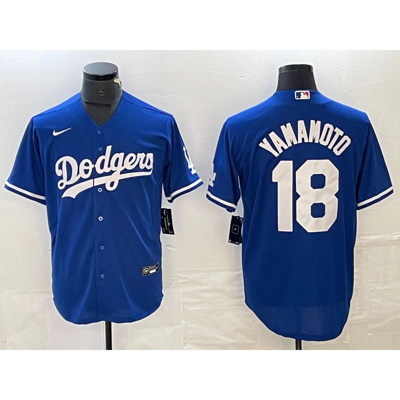 Los Angeles Dodgers MLB Authentic Jersey Royal Blue Yamamoto #18