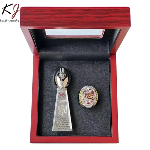Design Kansas City Chiefs Super Bowl Trophy Replicas and Championship Rings Jewelry Set Jewelry - 14