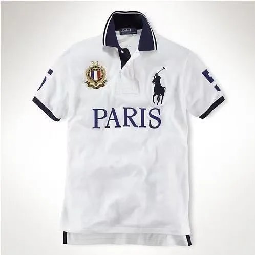 Polo Ralph Lauren London Polo Purple Gold Embroidery Tops Polo - 19
