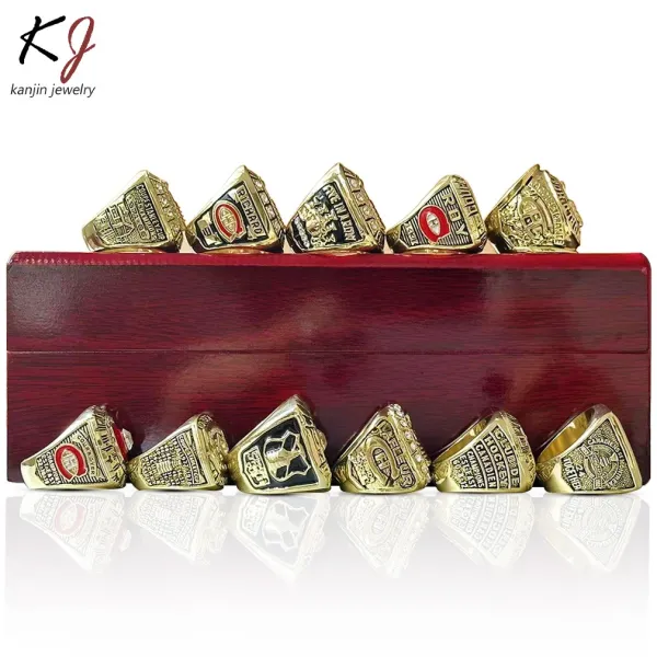 Design Kanjin Jewelry NHL Stanley Cup Championship Rings Collection Gold Tone Enamel Rings Jewelry - 4