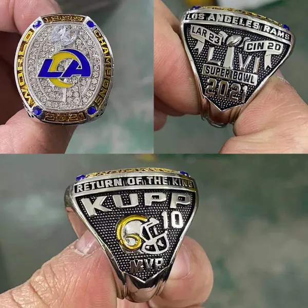 Design Kanjin Jewelry Custom NFL Championship Rings Set Silver Black Gold Jewelry Accessories - 14
