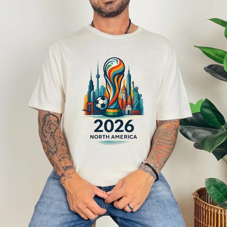 Design 2026 FIFA World Cup North America T-Shirt Blue - 2