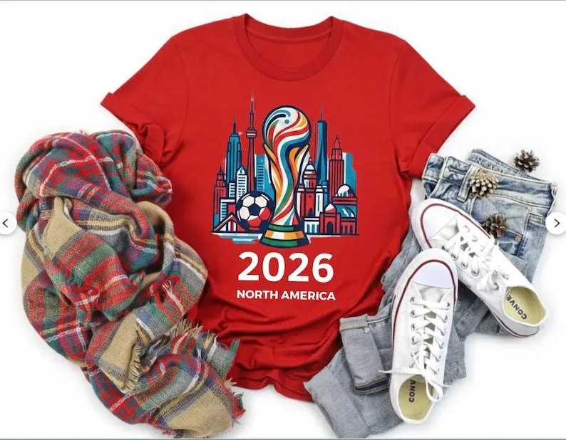 Design 2026 FIFA World Cup North America T-Shirt Blue - 6